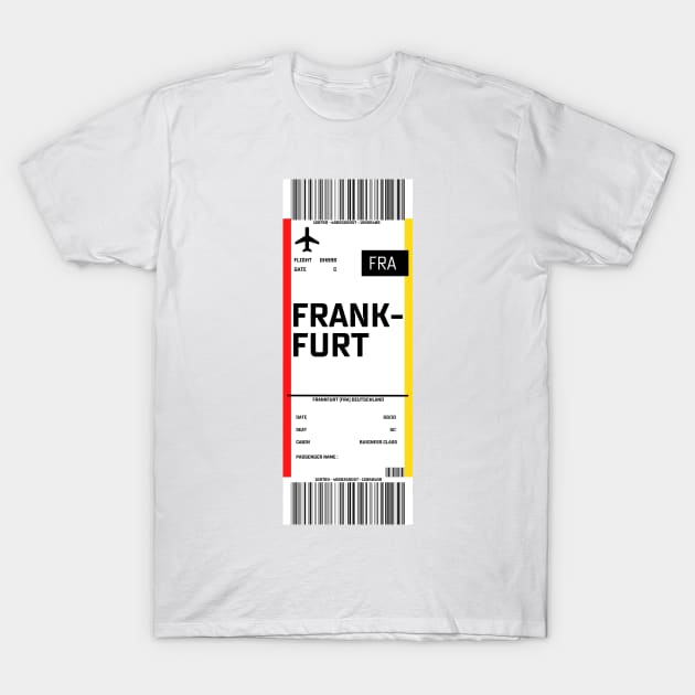 Frankfurt boarding pass T-Shirt by ghjura